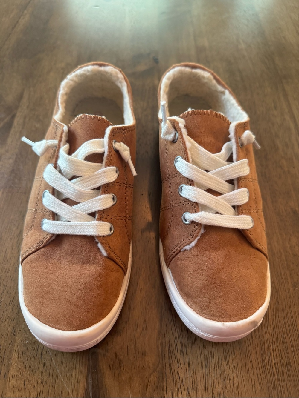 Jellypop Tan Cozy Suede Slip On Sneakers Size 8